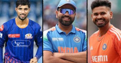 क्रिकेटर रोहित शर्मा, तिलक वर्मा और श्रेयस अय्यर